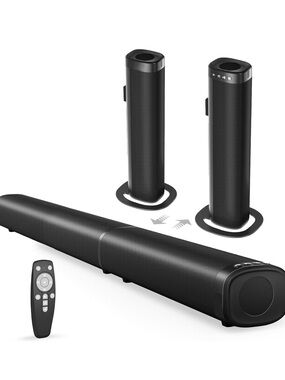 2.0 Channel Sound Bar SD03 Wireless Bluetooth TV Speaker System HDMI New Open Bo